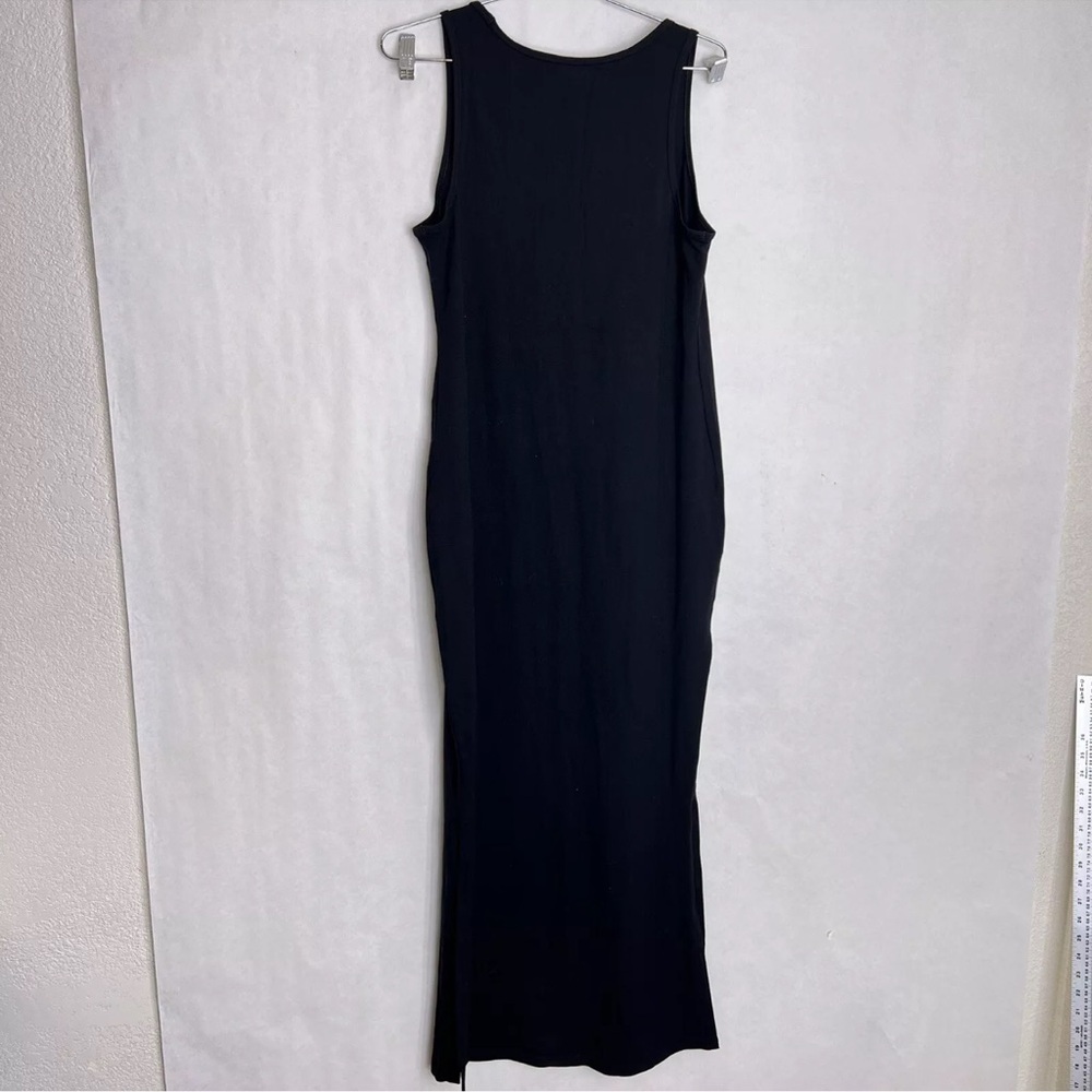 Gap Maternity Solid Black Maxi Dress Size Medium - image 2